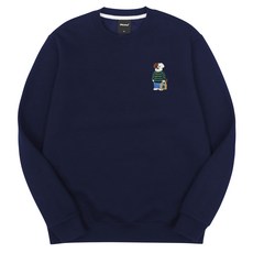 okstar 男女通用迷你休閒Brodog刺繡特級雙面大學T