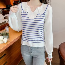 루나걸 여성용 프레넌 프릴 블라우스 L24FBL072202