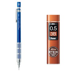 Pentel 飛龍文具 Graph 1000 CS PG1005CS-C 自動鉛筆 + Ain Stein 3B 筆芯組, 0.5mm, 1套