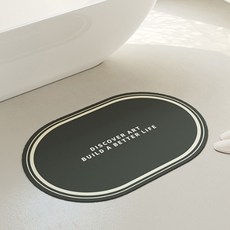 위더홈 미니멀 인테리어 테마 발매트, 블랙