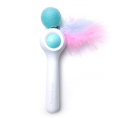 가또 깃털 요요 고양이 막대 토이, 블루, 1개