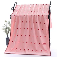 소니오 하트 소프트 샤워 바스타월 150g 폴리에스테르사, 01 핑크, 1개