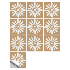 델리리움 보헤미안 스타일 데이지 셀프 무광 타일 스티커 10p, type 11