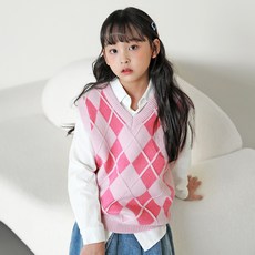 jkids 女童學院風針織背心 J7607