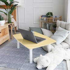 스토리퍼니쳐 국내생산 E0 LPM 심플 테이블, 유광 버터옐로우