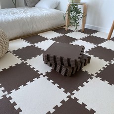 Sonhalmae 嬰幼兒用高級大理石紋安全認證拼圖地墊, 10個, 棕色