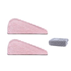 柔軟乾髮巾 SG43 2入 + 洗臉毛巾組, 款式2(乾髮巾), 單一顏色(洗臉毛巾), 1套