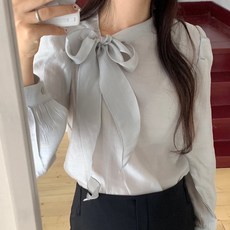 LUNA GIRL 女款V領蝴蝶結襯衫 L26SPBL122637