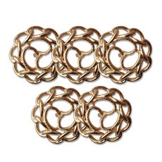 高級大衣開襟衫金屬鈕扣 Erin 18mm, 18K金, 5個