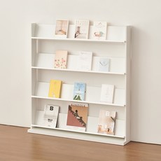 필웰 테미스 틸팅 전면 책장, 화이트, 4단