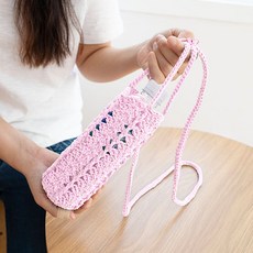 Knit Love 瓶套編織DIY套組, 1套, 1803 粉彩粉紅色(織線)