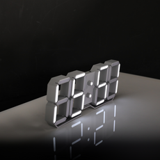 ROIRETNI 桌上型半透明LED時鐘 3m, 灰色