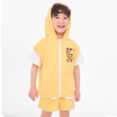 리틀래빗 아동용 여름 D 나시 차밍후드 세트