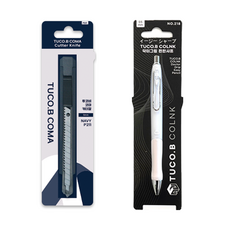 투코비 코마 컴포트그립 커터칼 특수코팅블랙날 + 닥터그립 편한샤프 세트, 랜덤발송(커터칼), 화이트(샤프), 1세트