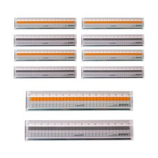Studio 8 尺子 15cm, 10入, 隨機出貨