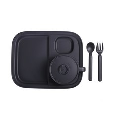 Nineware Ordinary Table 碗盤套組, Vintage Gray, 碗+蓋子+餐盤+湯匙+叉子, 1組