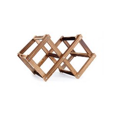 高CP值葡萄酒儲存收納木架, 3孔 咖啡色, 1個