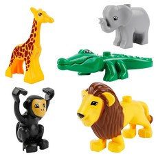 動物造型樂高積木 5入, 混色