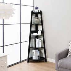NOAFURNITURE 5層角落階梯層架, 黑色