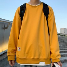 I LOVE HOME 假兩件線條大學T