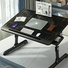 높이 각도 조절 조명 디자인 베드 책상 홀더형, 블랙