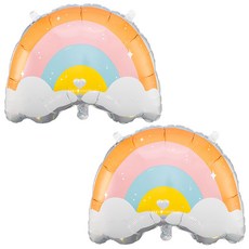 派對裝飾鋁箔氣球 可愛彩虹 55 x 40 cm, 2個, 混色