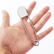 Khohimo 特大號別針 床墊固定器 棉被固定夾 12.8cm 4W302, 銀色, 5個