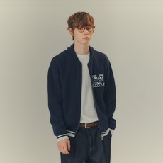 Mind Bridge 男士羊毛混紡 Cowichan 寬鬆拉鍊開襟衫 MYCD7150