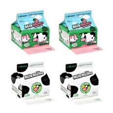 Chachap 你好牛奶便箋紙 2 x 2p 套組 B, 草莓, 白色, 1套