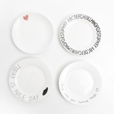 LOUIS&TOPFEL 北歐風設計小菜盤4款2組, 4件組小菜盤, 2套, 白色