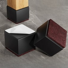 Liveworks 傢俱書桌高度調節碳鋼支架 52mm, 黑色, 4個