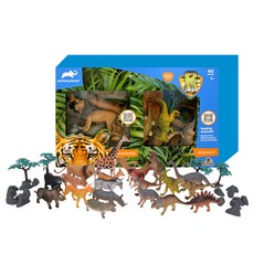 animal planet 動物星球 玩具組 恐龍 + 動物公仔 40入組, 1套