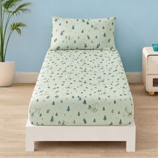 J-bedtime 床寢時光 Q-MAX值0.43 涼感 透氣 床包枕套組 單人(105 x 186cm) 聖誕企鵝 SN0562S
