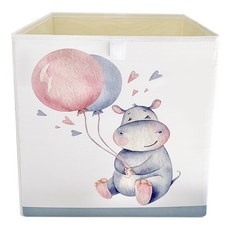 뚜뚜아트 오픈서랍형 장난감 정리함 오픈서랍형, 2. 풍선든 하마, 1개