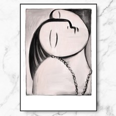 RYMD 피카소 인스퍼레이션 우먼 인테리어 액자, 블랙 수지 액자