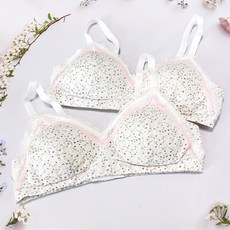 Soleil 孩童碎花蕾絲邊內衣 2入