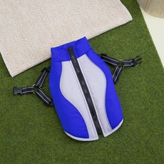 쿠펫츠 강아지 겨울 패딩 조끼, 블루, 1개