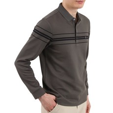 男款加厚四向彈力鬆餅格紋翻領T恤 YTR133