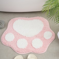데이소이 귀여운 곰발바닥 욕실 발매트, 연핑크