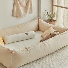 SHEZ HOME 棉質牛津布緩衝墊, 象牙白