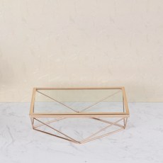 Dadogim 復古蛋糕架 簡約方形支架 小型, 金色, 1個