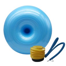 쿼르디 요가 도넛 짐볼 900g + 인플레이터, 스카이블루