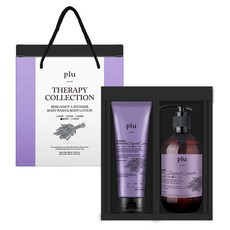 plu 香氛療法系列 薄荷薰衣草沐浴乳身體乳 Set, 99%清潔力 法國薰衣草香 適合敏感肌 pH5.5弱酸性, 1組