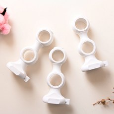 35mm窗簾桿雙層支架, 銀色, 3個