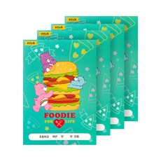 lucalab 彩虹熊小學用橫線筆記本4入組, 速食, 1套