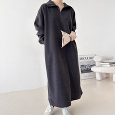 봉봉스토리 아라토크 후리스 반집업 임산부롱원피스