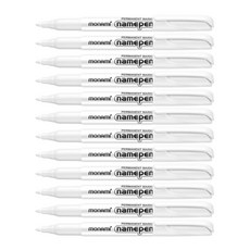 monAmi 粗體字母的名稱鋼筆 M, 白色, 12支