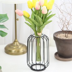 明日的空間 鐵製框架花瓶 大型, 黑色