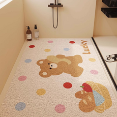 은희마법 편안한 미끄럼방지 컷터블 욕실 매트, 멀티컬러 베어, 1개