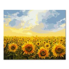 ADICO DIY繪畫在太陽花ph 25 50 x 40厘米, 混合顏色